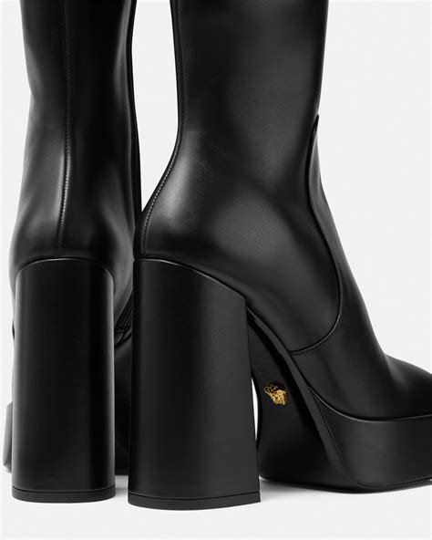 versace patent leather boots|Versace aevitas boots.